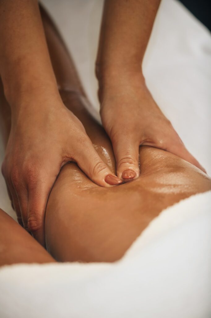 Anti Cellulite Massage of a Thigh